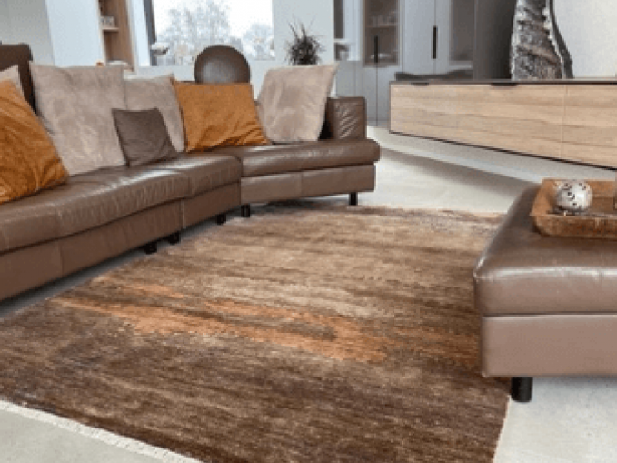 Vantyghem Fashionable Flooring handgeknoopt tapijt Wave India bamboe zijde