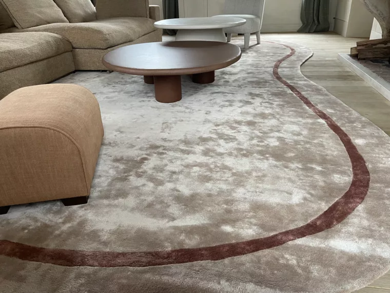 Handgeknoopt tapijt bamboe zijde Vantyghem Fashionable Flooring -  - Tapis